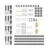 Kit de herrajes para puertas correderas acero negro 366