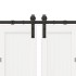 Kit de herrajes para puertas correderas acero negro 366