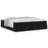 Estructura de cama otomana con colchón tela negra 160x200