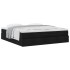 Estructura de cama otomana con colchón tela negra 160x200