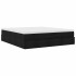 Estructura de cama otomana con colchón tela negra 160x200