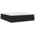 Estructura de cama otomana con colchón tela negra 160x200