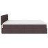 Estructura cama otomana colchón tela marrón oscuro 160x200