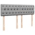 Cama otomana con colchón LED gris claro 140x190 cm