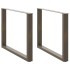 Patas mesa comedor forma U 2uds acero natural 100x(72-73)