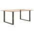 Patas mesa comedor forma U 2uds acero natural 100x(72-73)