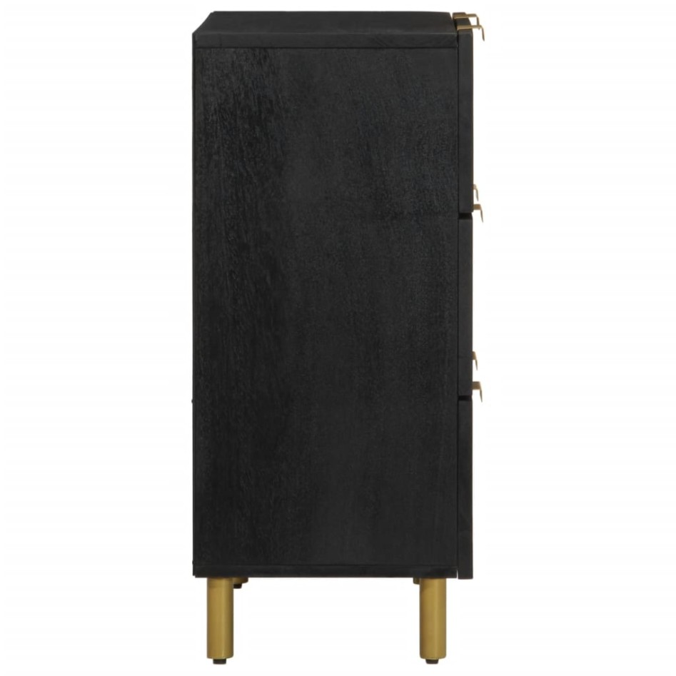 Aparadores 2 uds madera de ingeniería negro 60x33x75