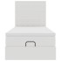 Cama otomana colchón cuero sintético blanco