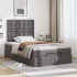 Estructura cama otomana colchón cuero sintético gris