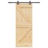 Puerta corredera con herrajes madera maciza de pino 80x210