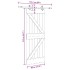 Puerta corredera con herrajes madera maciza de pino 80x210