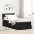 Estructura cama otomana colchón tela negra 90x190