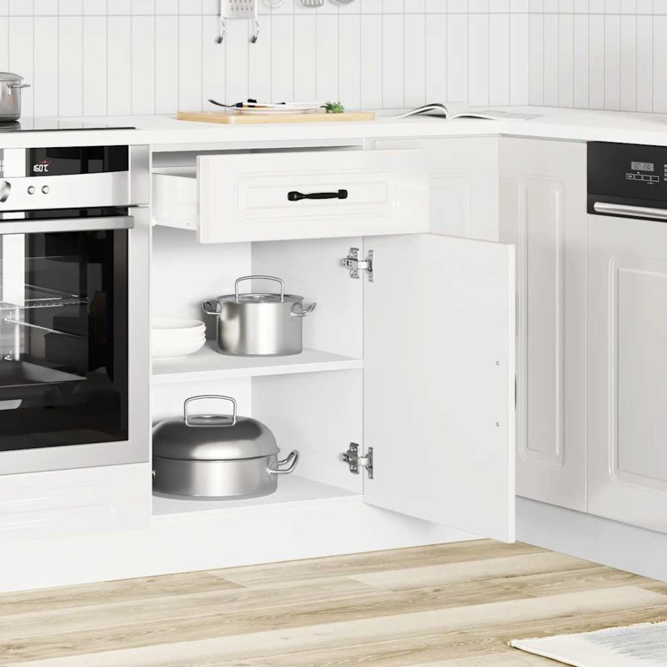Mueble bajo cocina Kalmar madera ingeniería blanca alto