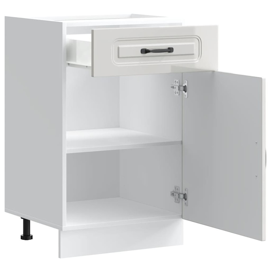 Mueble bajo cocina Kalmar madera ingeniería blanca alto