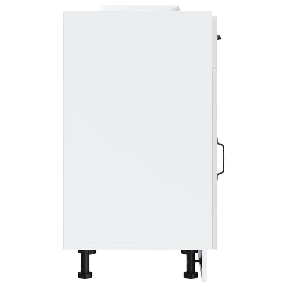 Mueble bajo cocina Kalmar madera ingeniería blanca alto