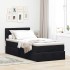 Estructura de cama otomana colchón terciopelo negro