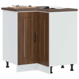Mueble bajo esquinero de cocina Kalmar marrón