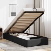 Estructura de cama otomana sin colchón negro 100x200 cm