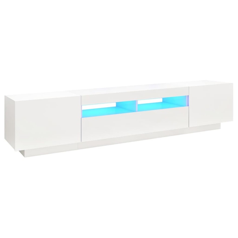 Mueble para TV con luces LED blanco 200x35x40