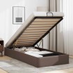 Estructura de cama otomana sin colchón marrón 100x200cm