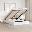 Estructura de cama otomana sin colchón blanco 140x190cm