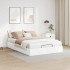 Estructura de cama otomana sin colchón blanco