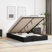 Estructura de cama otomana sin colchón negro 140x190 cm