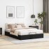 Estructura de cama otomana sin colchón negro 140x190