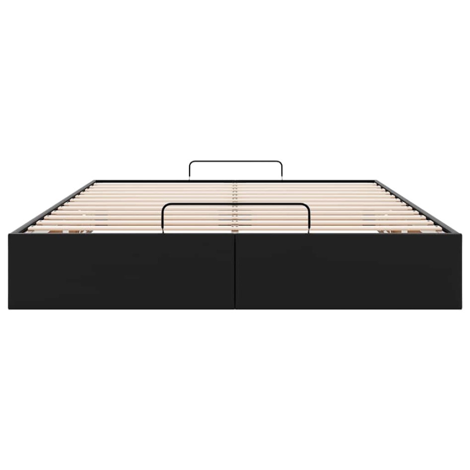 Estructura de cama otomana sin colchón negro 140x190