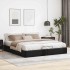 Estructura de cama otomana sin colchón cuero sintético