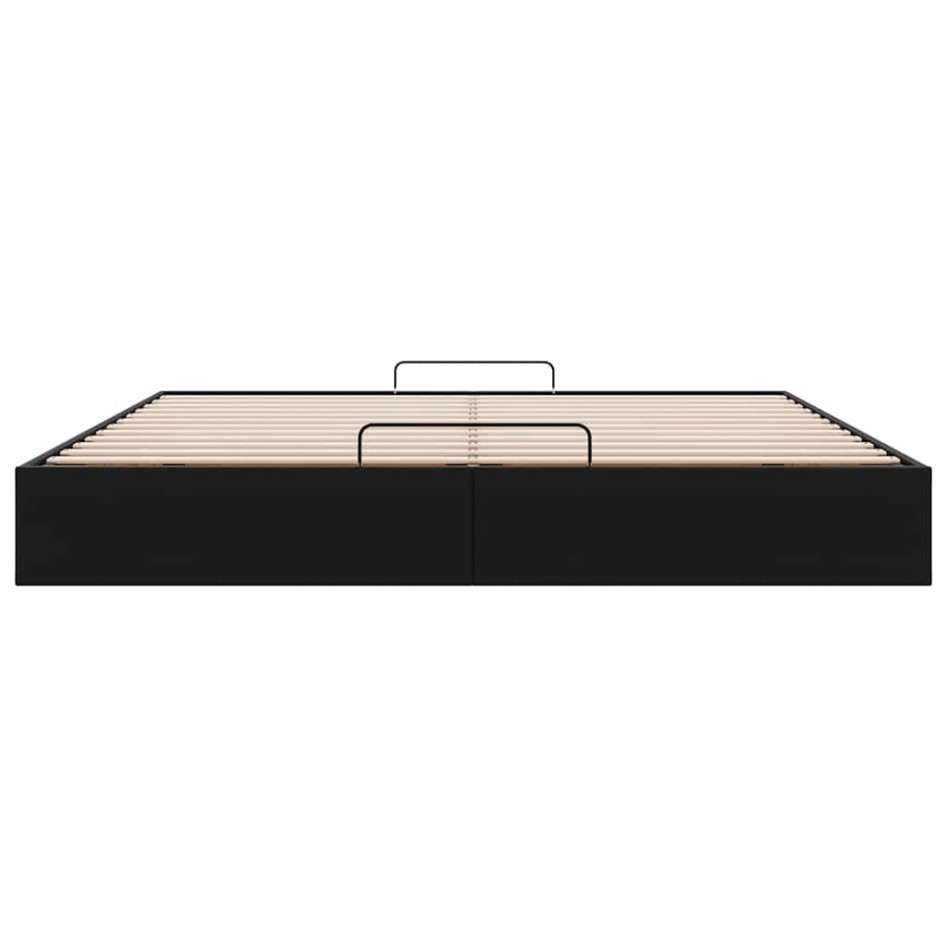 Estructura de cama otomana sin colchón cuero sintético