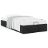 Estructura de cama otomana sin colchón tela negro