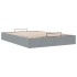 Estructura cama otomana sin colchón tela gris claro 140x190