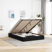 Estructura cama otomana sin colchón tela negra 140x190 cm