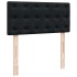 Estructura de cama otomana colchón terciopelo negro