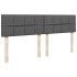 Estructura cama otomana colchón tela gris oscuro 160x200