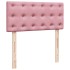 Estructura cama otomana con colchón terciopelo rosa