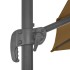 Sombrilla de jardín con base portátil gris