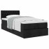 Cama otomana con colchón tela negra 100x200