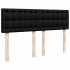 Cama otomana con colchón negra 140x190 cm
