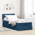 Cama otomana con colchón azul 90x200 cm