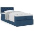 Cama otomana con colchón azul 90x200 cm