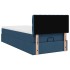 Cama otomana con colchón azul 90x200 cm