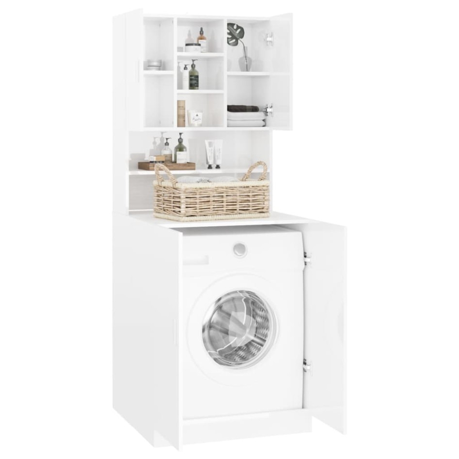 Mueble de lavadora blanco