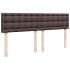 Estructura cama otomana colchón tela marrón oscuro 160x200