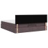 Estructura cama otomana colchón tela marrón oscuro 160x200