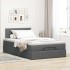 Cama otomana con colchón gris oscuro 120x200 cm