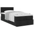 Estructura cama otomana colchón tela negra 90x190