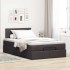 Cama otomana con colchón marrón oscuro 120x200 cm