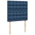 Cama otomana con colchón tela azul 100x200